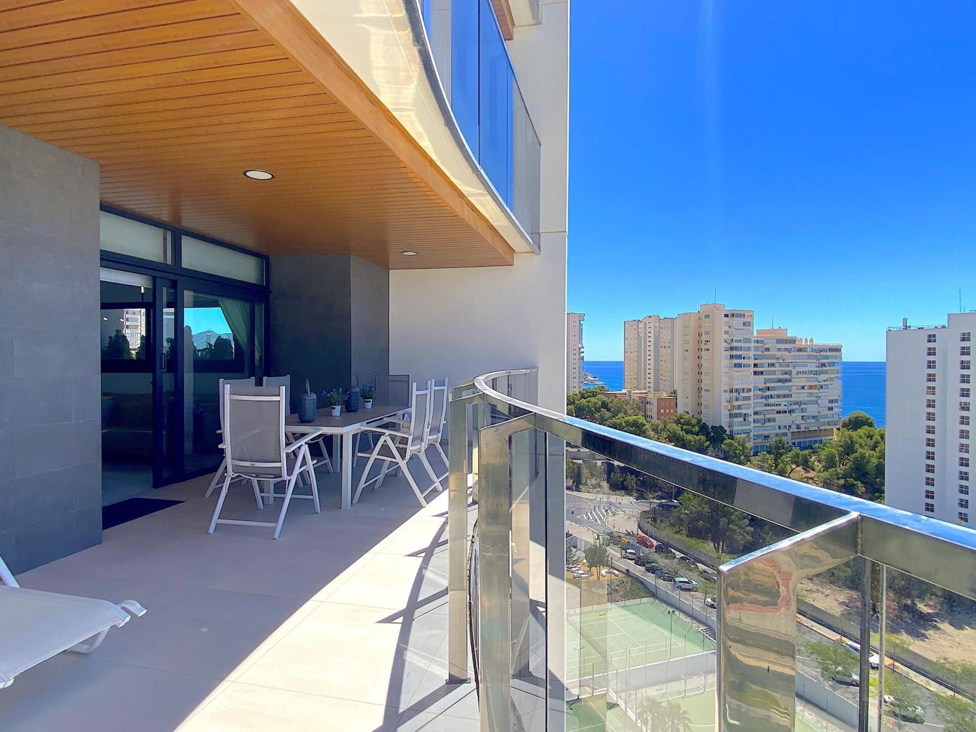 Lujoso Apartament Con Impresionantes Vistas Al Mar Бенидорм Экстерьер фото